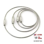 Rlecs 20pcs Stainless Steel Wire Keychains 1.5mm Aircraft Cable Key Ring Loops. Fixed Price $16.42.