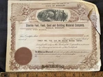 Stanley Feed Seed And Building Materials Stock Certificate, Sedalia Missouri. Fixed Price $19.95.
