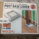 Wocepu Aluminum Square Post Base Covers 4x4 White 4 Pack. Fixed Price $25.00.