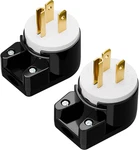 (2pack) Nema 5-15p Plug, Plugrand 15a 125v Right Angle Ac 2pack, Black Color. Fixed Price $20.41.