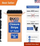 Duco -made R Panel Foam Closure Strips - 20 Pack Of 3ft Black Corrugated Roof.... Fixed Price $67.99.