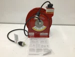 Reelcraft L 4545 123 3a Cord Reel, Spring Retracted, Nema 5-20r, 12 Awg, Red. Fixed Price $494.99.