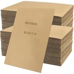 80 Pack 8.5 X 11 1/8 Inch Thick Corrugated Cardboard Sheets, Brown Flat Car.... Fixed Price $40.65.