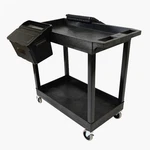 Luxor Two Shelf Cart With Outrigger Bins. Fixed Price $213.93.