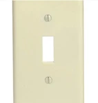 Leviton Ivory 1 Gang Thermoset Plastic Toggle Wall Plate 10-pack. Fixed Price $8.49.