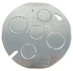Steel City Cbp, 4", 5-knockout, Silver, Steel, Concrete Box Cover Plate, 1pc. Fixed Price $6.09.