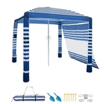 Uimoso Beach Cabana Canopy 8x8 Ft Upf 50+ Sun Shade Shelter Tent With Side Wall. Fixed Price $77.09.