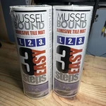 Lot Of 2 Mussel Bound Adhesive Tile Mat 15 Sq Ft Each (30 Feet Total) New. Fixed Price $79.99.