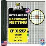 Boen Green Plastic Mesh Hardware Netting 3'x25' - Tree Guard, Barrier, Fencing. Fixed Price $71.80.