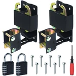 2 Pack S16100700 Small Black Two Way Lockable Gate Latch (3"x5") For Metal Ga.... Fixed Price $52.03.