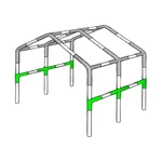 1-3/8" Side Wall Canopy Fitting Kit For 6 Legs Heavy Duty Galvanized Ste. Fixed Price $88.73.