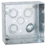 Raco 258, Electrical Outlet Box, 4-11/16" Square, Welded, 2-1/8" Deep, 1 Pc. Fixed Price $1.80.