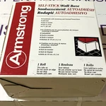 New Old Stock Armstrong Gray Vinyl Floor 4"wall Base 20'self-stick Roll Solarian. Fixed Price $10.99.