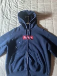 Supreme Maison Margiela Box Logo Zipup Navy Size Small. Fixed Price $850.00.