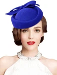 Z&x Vintage 1920s Wool Felt Flower Fascinator Pillbox Hat British Wedding Chu.... Fixed Price $41.91.