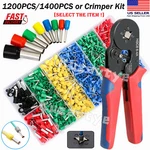 1400pcs Cable Wire Cord Pin End Bootlace Ferrule Terminals Crimp Connectors Kit. Fixed Price $38.92.