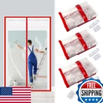 Preboun 3-sets Magnetic Dust Barrier Zipper Door Kit 4x7.5ft Construction Plasti. Fixed Price $103.43.