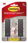 Medium Wall Hook, 2 Coat Hooks And 4 Strips, Damage-free Hanging Matte Black. Fixed Price $20.30.