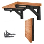 Hniuyun 2pcs Folding Shelf Brackets, Heavy Duty Stainless Steel Bracket.... Fixed Price $18.42.