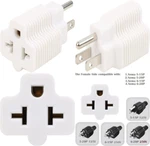 (2-pack) 4-in-1 15 Amp Household Ac Plug To 20 T Blade White. Fixed Price $17.04.