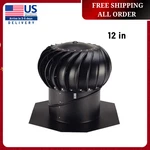 Lomanco 12 In. Black Aluminum Internally Braced Whirlybird Wind Turbine. Fixed Price $84.34.