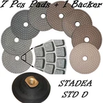 Stadea 4" Diamond Polishing Pads Wet/dry 7 Pcs + 1 Backer Set For Granite Marble. Fixed Price $39.99.