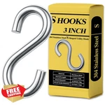 Jing-helper 2pk 3" S Hooks Stainless Steel 550lbs. Fixed Price $20.00.