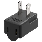 Right Angle Adapter, Plugrand 2-prong 90 Degree Downward Down Angle, Black. Fixed Price $13.63.