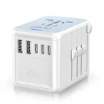 Urjd Universal Travel Adapter, 30w 5 3 Usb Type C + 2 A - White+grey. Fixed Price $38.06.