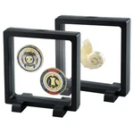 Challenge Coin Display Case, 4.3" H Frame, Clear 3d Floating Hol.... Fixed Price $14.56.