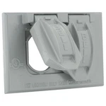 Hubbell 5180-5 Cover, Flip, Snap, 2-13/16 In L, 4-9/16 W, 1-gang, Metal, Gray. Fixed Price $14.30.