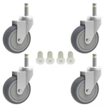 3-inch Swivel Stem Caster, 7/16-inch Diameter Rubber Wheel, Heavy Duty Tpr. Fixed Price $31.75.