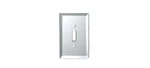 Crl Clear Glass Mirror Toggle Switch Plate W 3-1/2" X H 5-1/4" Beveled Edge. Fixed Price $4.50.
