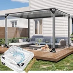 6' X 10' Clear Waterproof Tarp Pvc 14 Mil Tarpaulin With Grommets And A Plastic. Fixed Price $30.39.