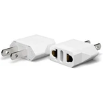 European To Us Plug Adapter, Unidapt Eu Pack Of 2, White 2-pack. Fixed Price $9.89.