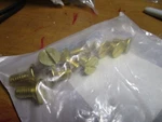 3/8"-16 X 3/4" Brass Slotted Flat Head Machine Screw Qty 10. Fixed Price $15.00.