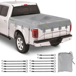 Truck Bed Tarp Cover Compatible With Toyota Tacoma, Ford Ranger 6ft-6.2ft Lon.... Fixed Price $83.44.