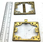 Hubbell Lot Of 2 Adapter Frame Brass 1 Gang Frames Only, S5017g Read Please. Fixed Price $50.00.