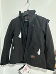 Pioneer Heated Softshell Jacket Women S Full Zip Pockets Removable Hood Size Xs. Fixed Price $109.99.