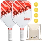 A11n Pickleball Paddles Set Of 2 Fiberglass Surface Rackets With 4 Ba. Fixed Price $25.70.