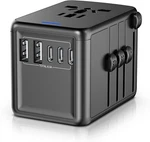 Urjd Universal Travel Adapter 6.0a 3x 3.0a Usb-c & 2x 2.4a Usb-a Ports Multi Ac. Fixed Price $19.99.