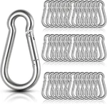 60pcs Stainless Steel Carabiner Clip Spring-snap Hook 1/4 One Size, Silver. Fixed Price $38.76.