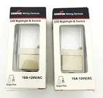 Cooper Wiring 7738v-box Lot Of 2 Led Nightlight & Switch Ivory New. Fixed Price $12.50.