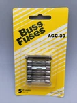 5 Pack Cooper Bussmann Buss 30 Amps Agc-30 Automotive Fuse Glass Tube Bp/agc-30. Fixed Price $7.49.