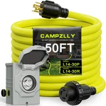 30 Amp Generator Cord 50ft And Power Inlet Box, Nema L14-30p/l14-30r 125/250v Tw. Fixed Price $221.91.
