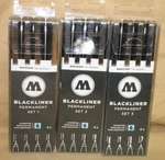 Molotow Blackliner Permanent Set 1, 2 And 3 - 4 Per Pack New. Fixed Price $39.95.