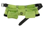 Graintex Ds2358 9-pocket Kids Work Apron, Lime Green Suede, Leather Belt. Fixed Price $38.77.