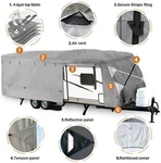 Xgear Travel Trailer Cover 150d Water-repellent Fabric Windproof Buckles 30 -33. Fixed Price $169.99.
