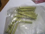 #10-24 X 2-1/2" Slotted Drive Flat Head Brass Machine Screw Qty 25. Fixed Price $15.00.