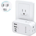 Trond Outlet Splitter With 360 Rotating Plug, 3 Ac 3a2u2c-down-1 Pack, White. Fixed Price $24.99.